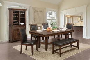 Furniture of America CM3152T Meagan - Dining Table - Brown Cherry / Espresso