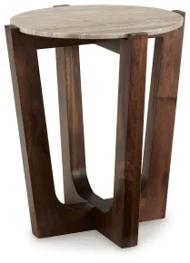 Ashley Furniture T667-6 Tanidore - Round End Table - Warm Brown