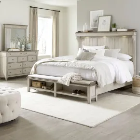 Liberty Furniture 457-BR-CMSDM Liberty Furniture 457-BR-CMSDM Ivy Hollow - 3 Piece Bedroom Set (California King Mantle Storage Bed, Dresser & Mirror) - Weathered Linen / Dusty Taupe