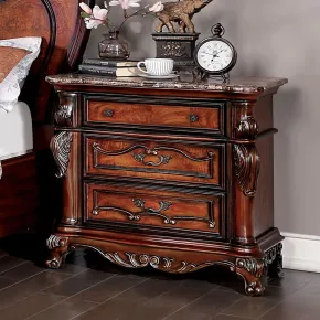 Furniture of America CM7183N Rosewood - Nightstand - Dark Oak