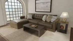 Jackson Furniture Industries 3215/36/31/37/12-09 Siena - 4 Piece Modular Sectional With Cuddler Seat Cushions And Included Accent Pillows - Chocolate