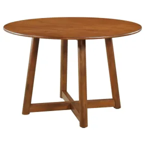 CoasterEveryday 108471 Dinah - Round Solid Wood Dining Table - Walnut