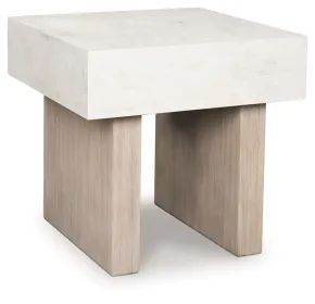 Ashley Furniture T622-2 Ashley Furniture T622-2 Jorlaina - Square End Table With Faux Cement Top - Light Grayish Brown