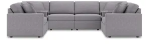 Ashley Furniture 92104S72 Ashley Furniture 92104S72 Modmax - 8-Piece Sectional With 2 Audio System Consoles And 2 Armless Chairs - Granite