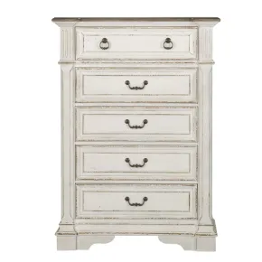 Liberty Furniture 520-BR41 Abbey Park - 5 Drawer Chest - Antique White