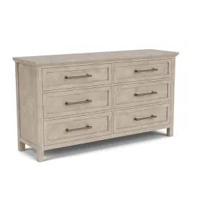 Riverside Furniture 79260 Bennett - Six Drawer Dresser - Frosted Gray
