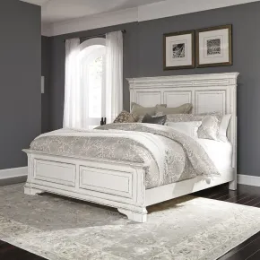 Liberty Furniture 520-BR-CPB Abbey Park - California King Panel Bed - Antique White