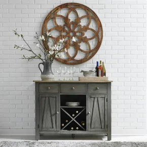 Liberty Furniture 62-SR4836 Lindsey Farm - Server - Gray & Sandstone