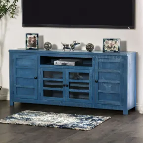 Furniture of America EM5009BL-TV Tedra - TV Console - Denin Blue