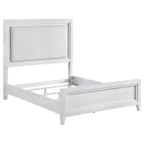 CoasterEveryday 224841QB1 Marielle - Queen Headboard LED Panel Bed - Distressed White
