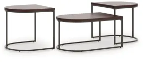 Ashley Furniture T199-13 Vanmore - Occasional Table Set (Set of 3) - Dark Brown