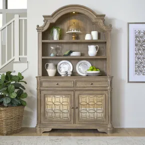 Liberty Furniture 244N-DR-HB Liberty Furniture 244N-DR-HB Magnolia Manor - Hutch & Buffet - Weathered Bisque