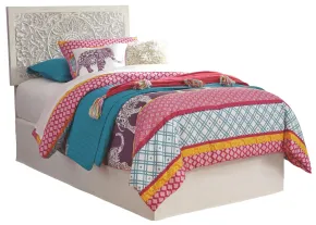 Ashley Furniture B181/53/B100-21 Paxberry - Twin Panel Headboard with Bolt on Bed Frame - Whitewash