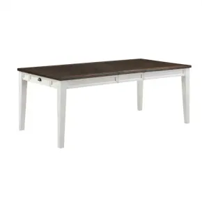 Tennessee Enterprises KS4080 Kelsey Dining Leg Table w/ 1 pc 16" Leaf