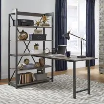 Liberty Furniture 686-HO-DSK Tanners Creek - 2 Piece Home Office Set (Desk And Bookcase) - Graystone