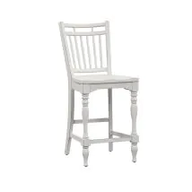 Liberty Furniture 244-B400024 Magnolia Manor - Spindle Back Counter Chair - Antique White