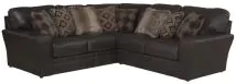 Jackson 4378/42/62-09 Jackson 4378/42/62-09 Denali - 2 Piece Italian Leather Match Sectional With 8 Included Accent Pillows - Chocolate