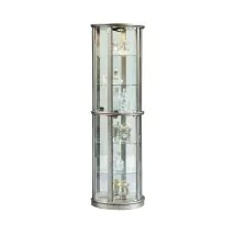 Pulaski Furniture 21395 PFC Curios - Lighted Half Round 5 Shelf Curio Cabinet - Aged Silver