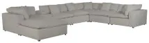 Jackson 4445/31/59/28/88/8-26 Jackson 4445/31/59/28/88/8-26 Posh - 8 Piece Modular Sectional With 3 Armless, 3 Corners, 1 Cocktail Ottoman, 1 Console - Dove