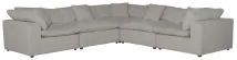 Jackson 4445/31/59-26 Jackson 4445/31/59-26 Posh - 5 Piece Modular Sectional With 2 Armless, 3 Corners - Dove