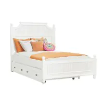 Samuel Lawrence Furniture S920-YBR-K11 Savannah - Full Poster Bed with Trundle - White Finish - White
