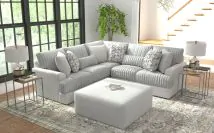 Jackson 3480/62/42/28-18 Jackson 3480/62/42/28-18 Titan - 2 Piece Sectional With Comfort Coil Seating, 45" Cocktail Ottoman And 8 Accent Pillows Included - Moonstruck