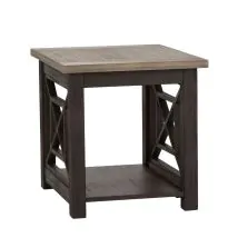 Liberty Furniture 422-OT1020 Heatherbrook - End Table - Charcoal & Ash