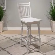 Liberty Furniture 244-B400330 Magnolia Manor - Spindle Back Swivel Bar Stool - Antique White & Weathered Bark