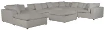 Jackson 4445/31/59/28/88/9-26 Jackson 4445/31/59/28/88/9-26 Posh - 9 Piece Modular Sectional With 3 Armless, 3 Corners, 2 Cocktail Ottoman, 1 Console - Dove