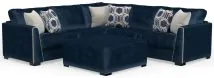 Jackson 2223/63/59/73/28-68 Jetson - 3 Piece Sectional With Comfort Coil Seat Cushions, 6 Included Accent Pillows & Cocktail Ottoman - Nile