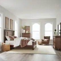Liberty Furniture 589-BR-KPBDMC Liberty Furniture 589-BR-KPBDMC Rustic Traditions - 4 Piece Bedroom Set (King Panel Bed, Dresser & Mirror, Chest) - Rustic Cherry