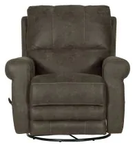 Jackson Furniture Industries 47535-1304/56-3304/56 Maddie - Faux Leather Swivel Glider Recliner - Ash