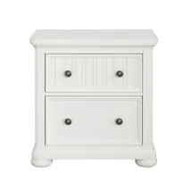 Samuel Lawrence Furniture S920-445 Savannah - 2-Drawer Nightstand with USB - White Finish - White