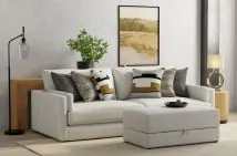 Jackson 2405/36/37/77/3-11 Jackson 2405/36/37/77/3-11 Trevor - 2 Piece Extra Deep Oversized Sofa With 1 Included Storage Cocktail Ottoman - Chalk