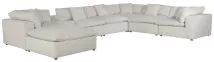 Jackson 4445/31/59/28/88/8-11 Jackson 4445/31/59/28/88/8-11 Posh - 8 Piece Modular Sectional With 3 Armless, 3 Corners, 1 Cocktail Ottoman, 1 Console - Porcelain