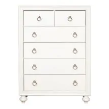 Samuel Lawrence Furniture S458-440 Bella White - 6-Drawer Chest - White