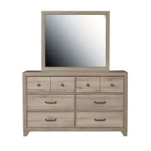 Samuel Lawrence Furniture S496-430 River Creek - Framed Dresser Mirror - River Birch Brown