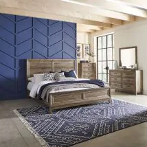 Liberty Furniture 384-BR-CPBDMC Liberty Furniture 384-BR-CPBDMC Ridgecrest - 4 Piece Bedroom Set (California King Panel Bed, Dresser & Mirror, Chest) - Cobblestone