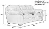 Jackson Furniture Industries 445303-1227/49-3027/49 Jackson Furniture Industries 445303-1227/49-3027/49 Grant - Faux Leather Sofa - Silt