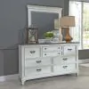 Liberty Furniture 417-BR-CPBDMCN Liberty Furniture 417-BR-CPBDMCN Allyson Park - 5 Piece Bedroom Set (California King Panel Bed, Dresser & Mirror, Chest, Nightstand) - Wirebrushed White / Charcoal
