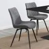 CoasterEssence 193312 Diggs - Upholstered Swivel Dining Side Chair (Set of 2) - Gray