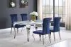 CoasterElevations 115091 Carone - Rectangular Glass Top Dining Table - White And Chrome