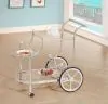 CoasterEveryday 910076 Sarandon - 3-Tier Glass Shelf Metal Bar Cart - Chrome