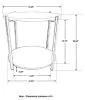 CoasterEssence 931204 Noemie - Round Marble Top Accent Side Table - White And Gunmetal