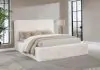 Coaster Fine Furniture 306141KW Rebecca - Faux Fur Upholstered California King Bed - Cream