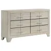 Coaster Fine Furniture 225061KE-S4 Trenton - 4 Piece Eastern King Bedroom Set - Rustic Cream
