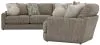 Jackson Furniture Industries 3145/63/59/31/96-28 Turner - 5 Piece Sectional With RSF Cuddler - Mushroom