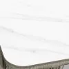 Intercon AX-TA-4323-WHT-C Alexa - Outdoor Seating Coffee Table With Stone Top - White