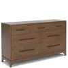 Riverside Furniture 61760 Calhoun - 7 Drawer Dresser - Whiskey Oak