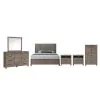 New Classic 00-B3412-16N New Classic 00-B3412-16N Harrisburg - 6/6 Eastern King 6 Piece Bedroom Set (Bed, Dresser, Mirror, Chest, 2 Nightstands) - Walnut